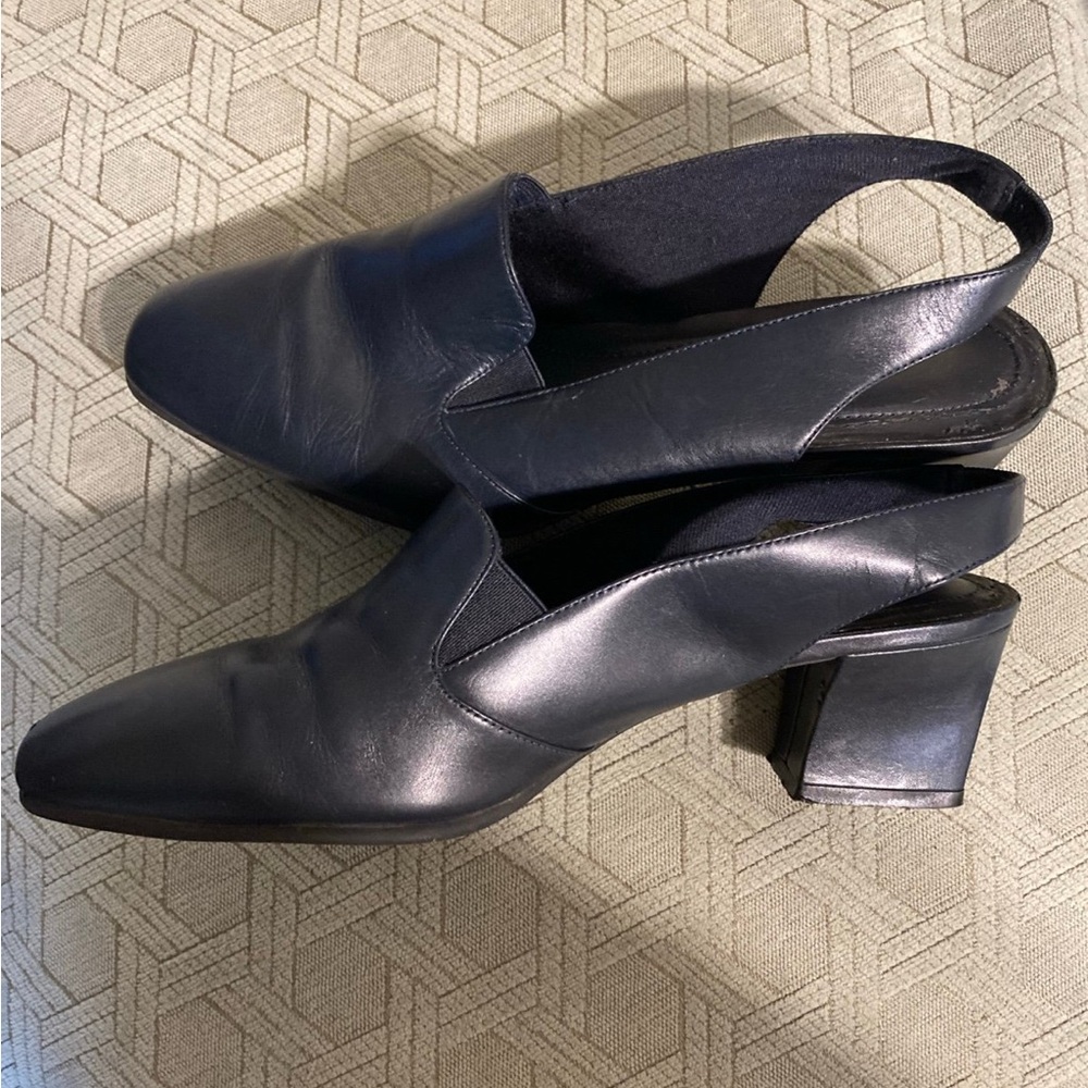 Naturalizer flex blue/navy leather slingback pumps 7w - Picture 4 of 5